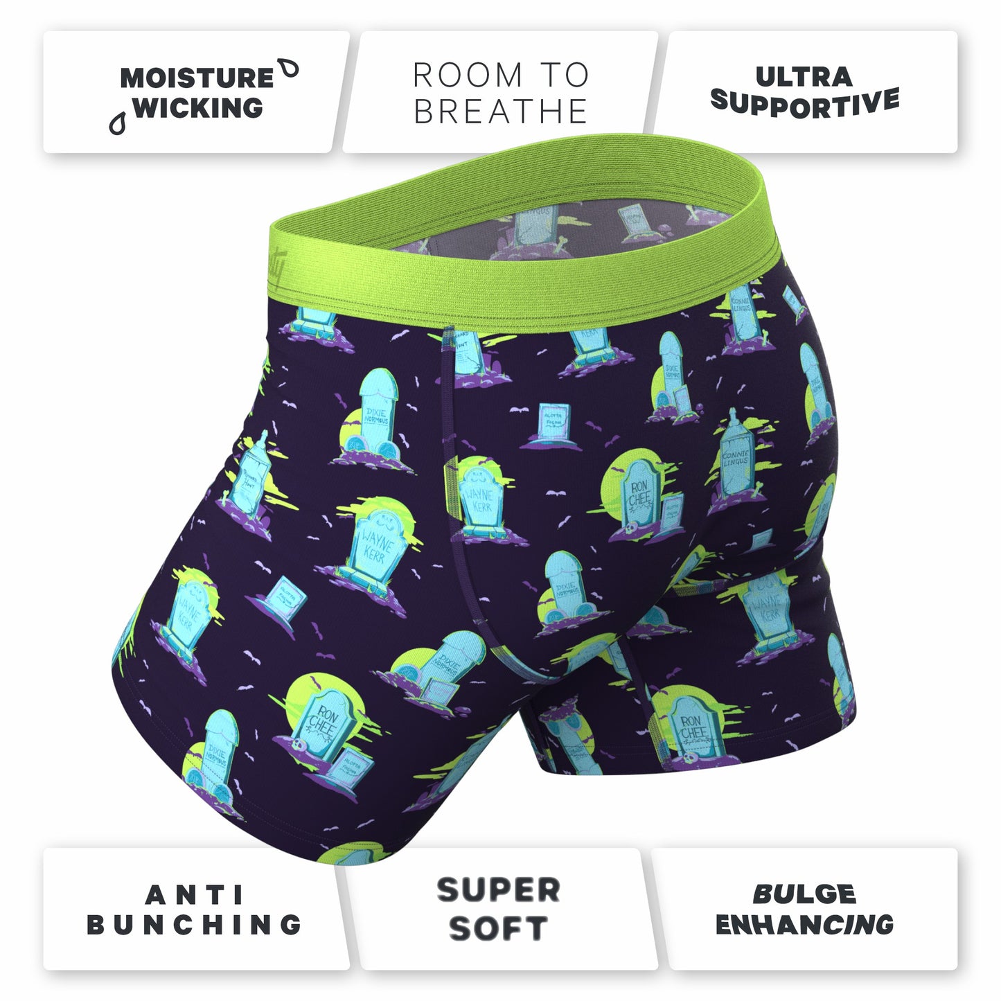 Shinesty Ball Hammock® Pouch Underwear With Fly - Tombstone