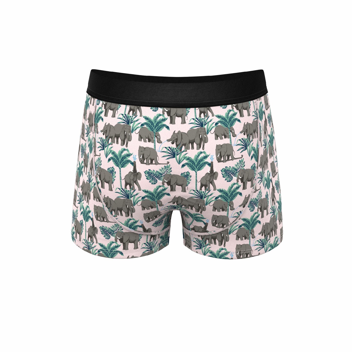 Shinesty Men's Ball Hammock® Pouch Trunk Underwear - Tropical Elephants