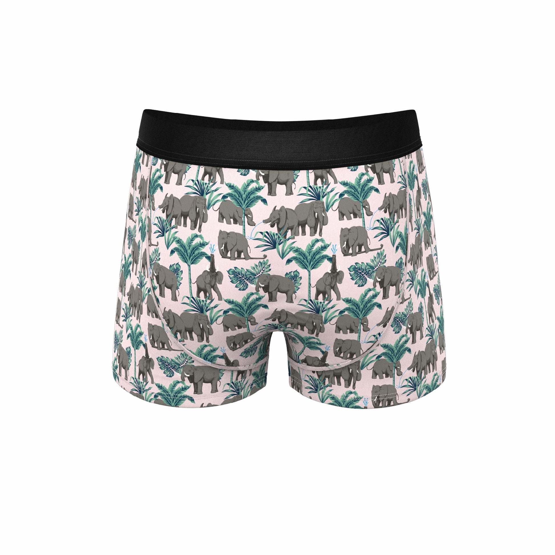 Shinesty Men's Ball Hammock® Pouch Trunk Underwear - Tropical Elephants