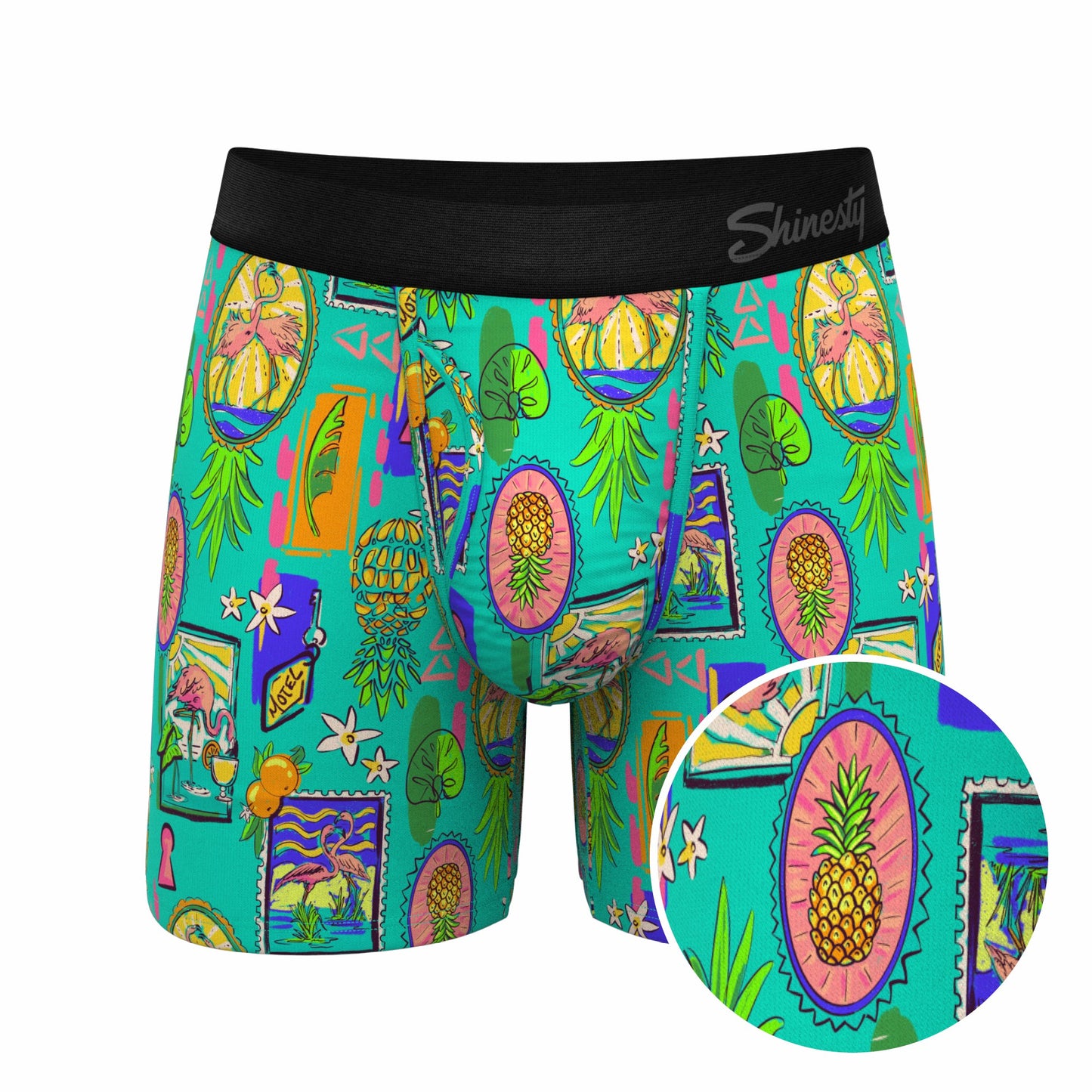 Shinesty Ball Hammock® Pouch Underwear With Fly - Pineapple Scene