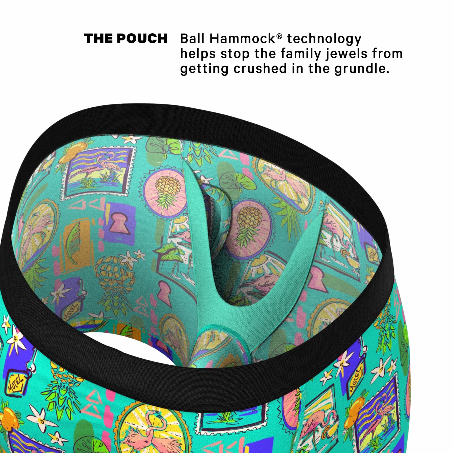 Shinesty Ball Hammock® Pouch Underwear With Fly - Pineapple Scene