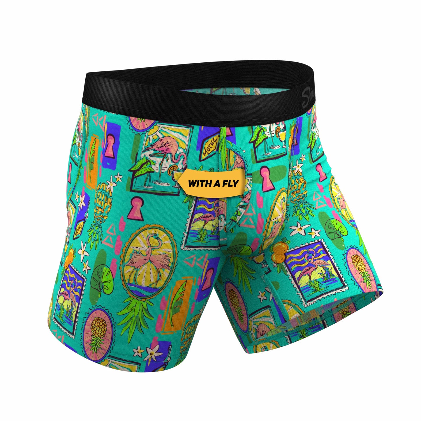 Shinesty Ball Hammock® Pouch Underwear With Fly - Pineapple Scene
