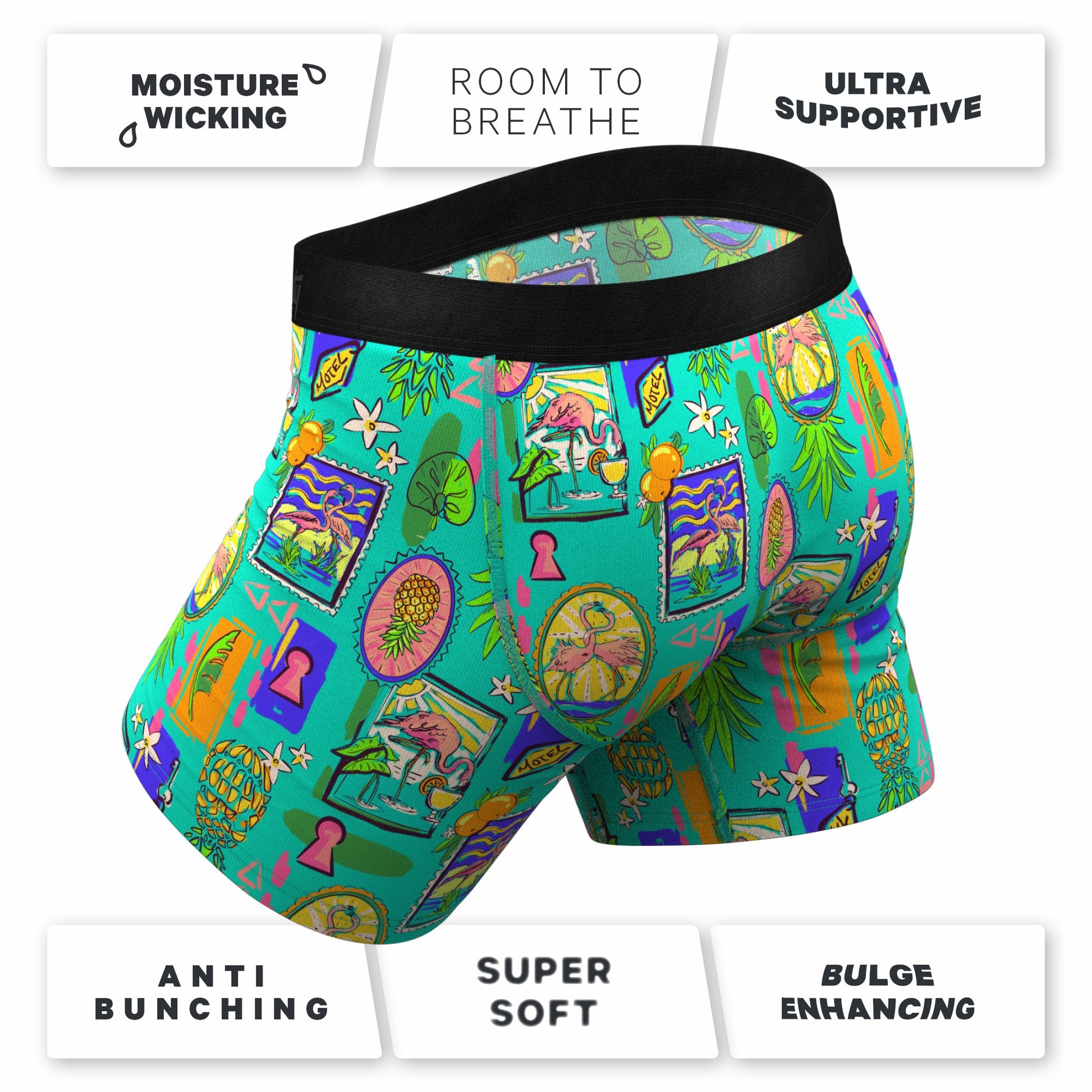 Shinesty Ball Hammock® Pouch Underwear With Fly - Pineapple Scene