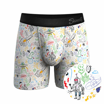 Shinesty Ball Hammock® Pouch Underwear With Fly - Doodle