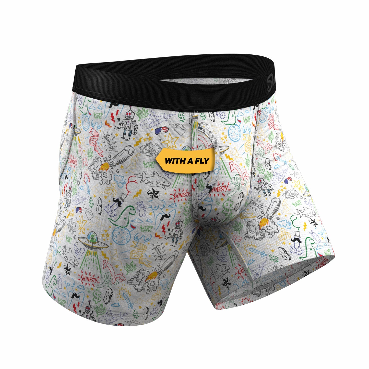 Shinesty Ball Hammock® Pouch Underwear With Fly - Doodle