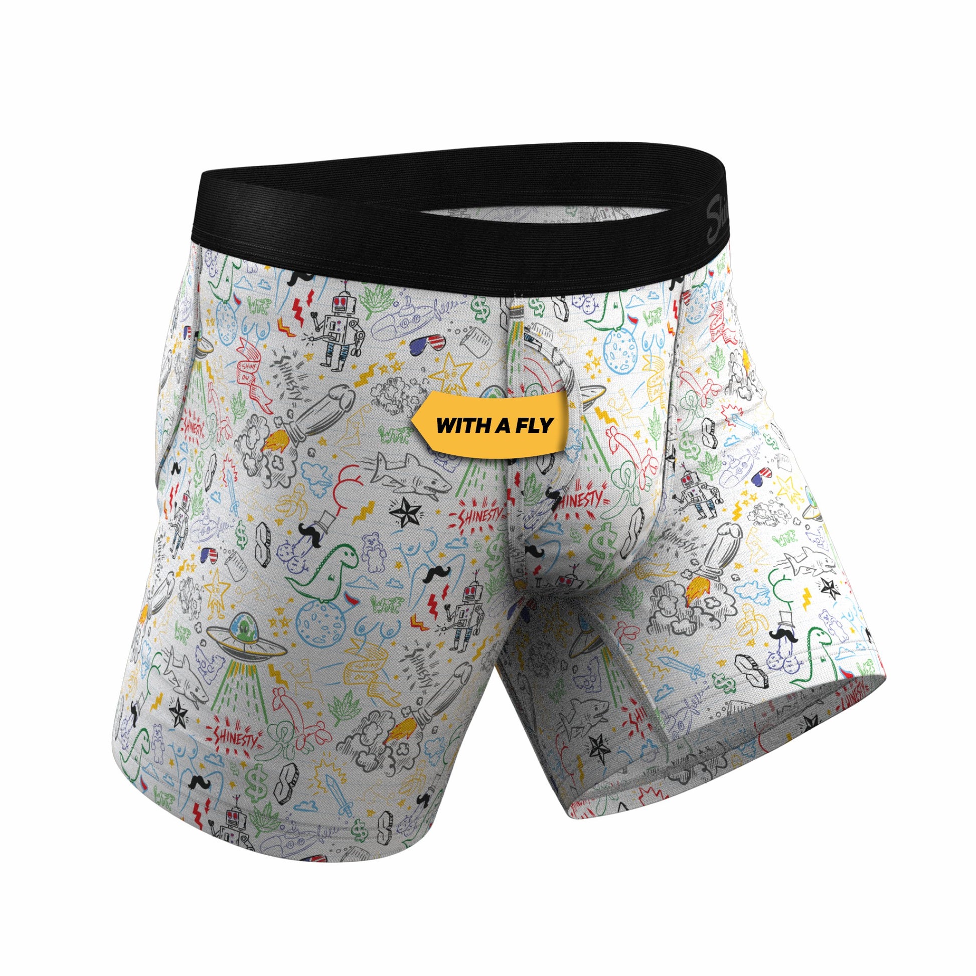 Shinesty Ball Hammock® Pouch Underwear With Fly - Doodle