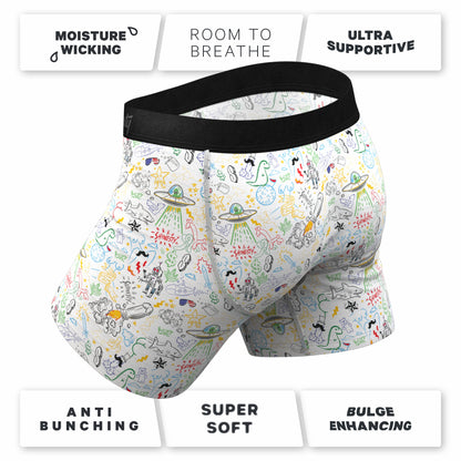 Shinesty Ball Hammock® Pouch Underwear With Fly - Doodle