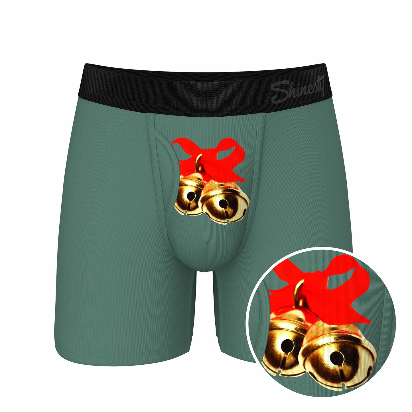 Shinesty Ball Hammock® Pouch Underwear With Fly - Christmas Bells