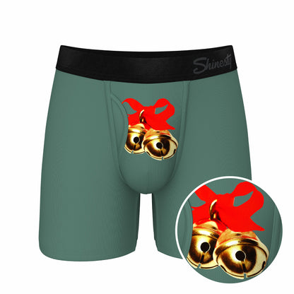 Shinesty Ball Hammock® Pouch Underwear With Fly - Christmas Bells