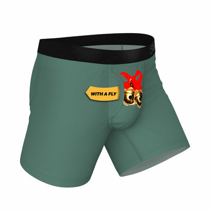 Shinesty Ball Hammock® Pouch Underwear With Fly - Christmas Bells