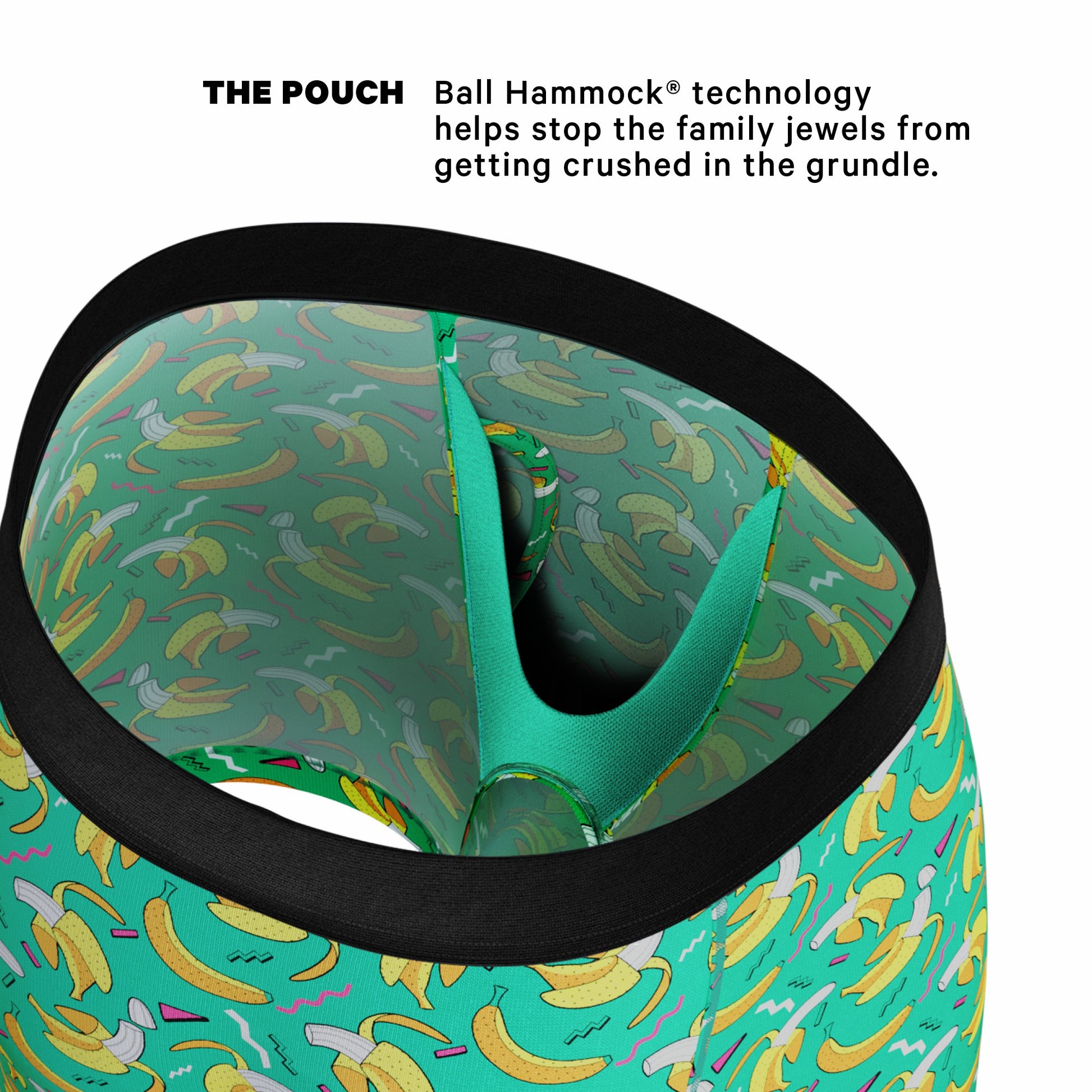 Shinesty Ball Hammock® Pouch Underwear With Fly - Retro Banana