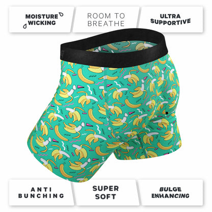 Shinesty Ball Hammock® Pouch Underwear With Fly - Retro Banana