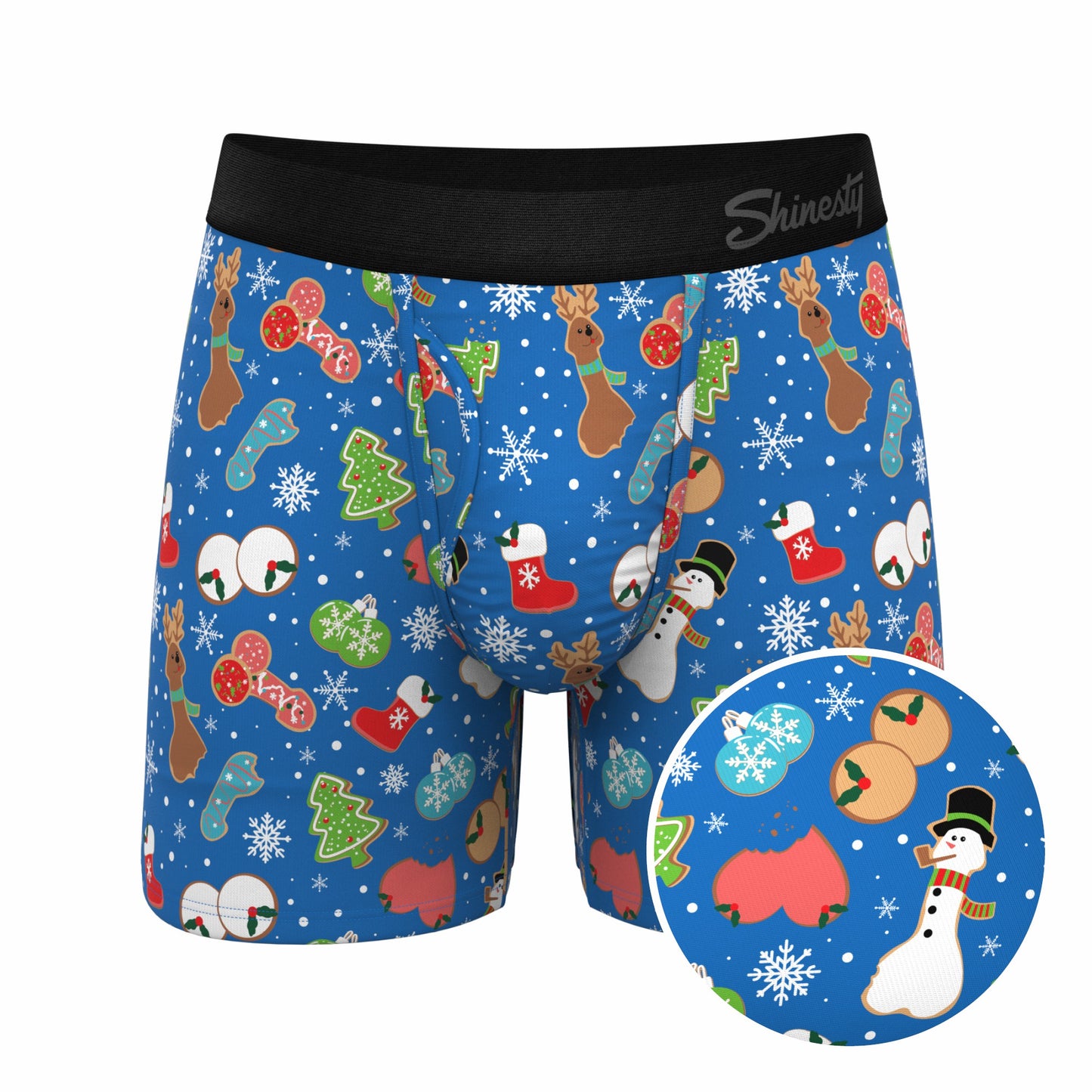 Shinesty Ball Hammock® Pouch Underwear With Fly - Christmas Cookies