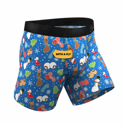 Shinesty Ball Hammock® Pouch Underwear With Fly - Christmas Cookies