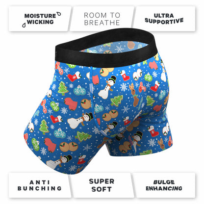 Shinesty Ball Hammock® Pouch Underwear With Fly - Christmas Cookies