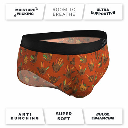 Shinesty Men's Ball Hammock® Pouch Briefs - Thanksgiving Turkey