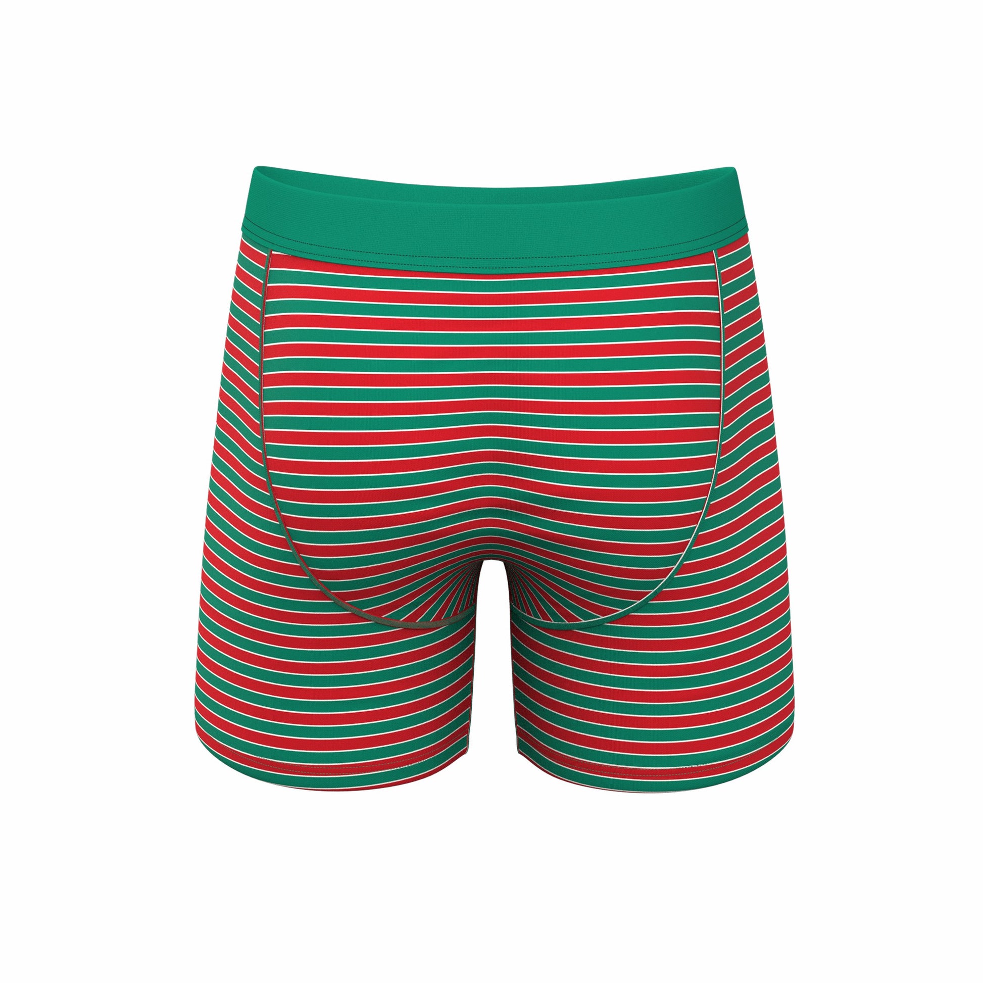 Shinesty Ball Hammock® Pouch Underwear With Fly - Christmas Striped