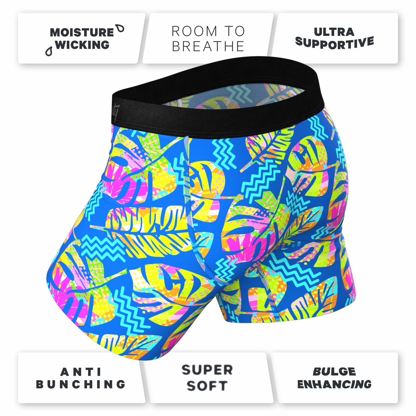 Shinesty Ball Hammock® Pouch Underwear - Tropical Leaves