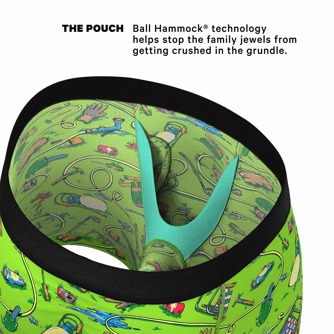 Shinesty Gardening Hose Ball Hammock® Pouch Underwear With Fly - The Nice Piece Of Grass