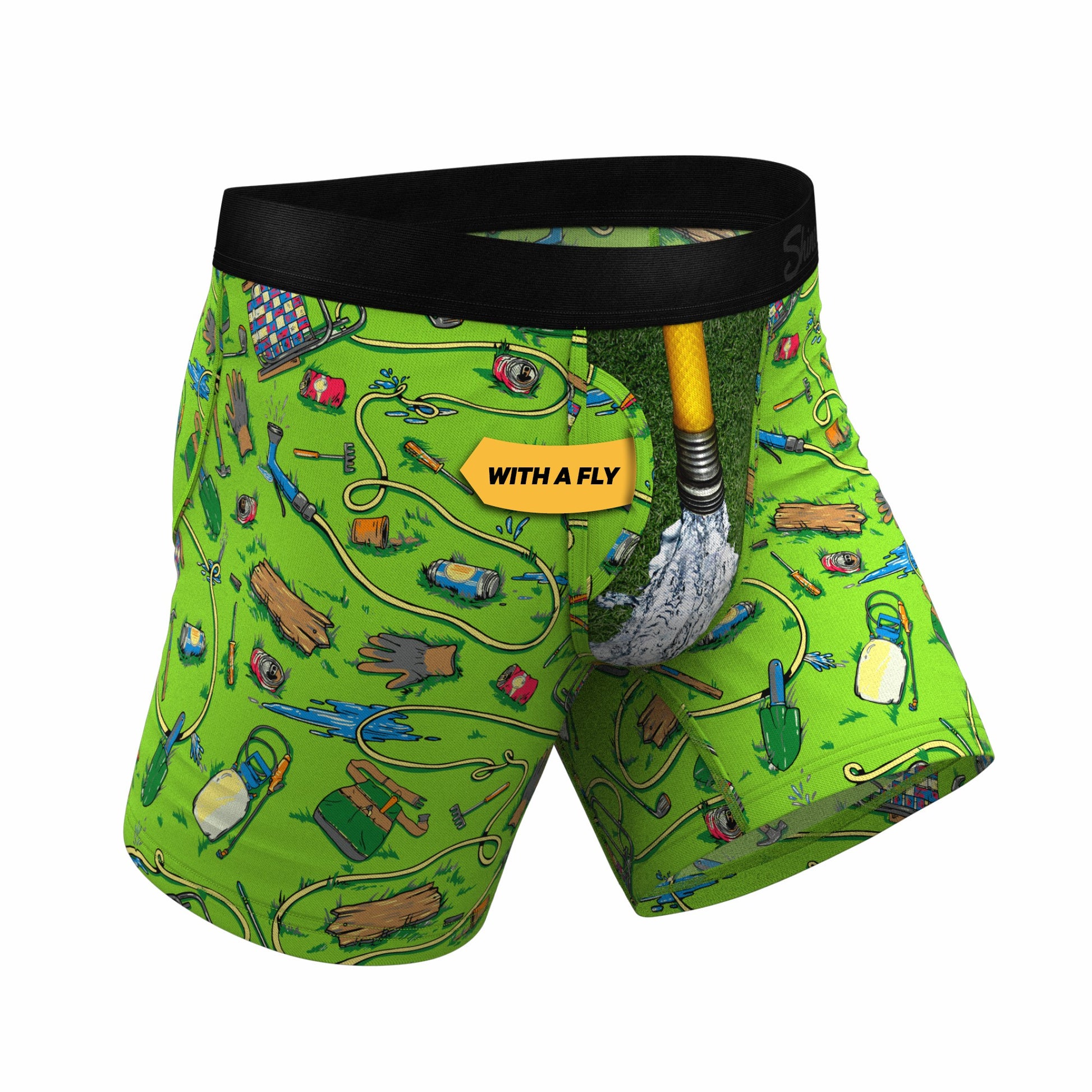 Shinesty Gardening Hose Ball Hammock® Pouch Underwear With Fly - The Nice Piece Of Grass