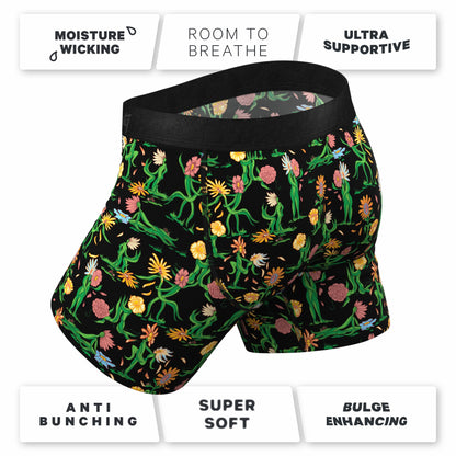Shinesty Ball Hammock® Pouch Underwear With Fly - Flower Print