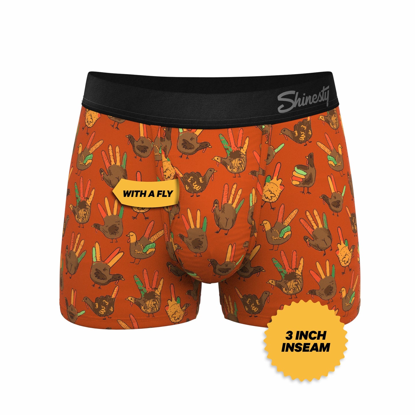 Shinesty Men's Ball Hammock® Pouch Trunk Underwear - Thanksgiving Turkey