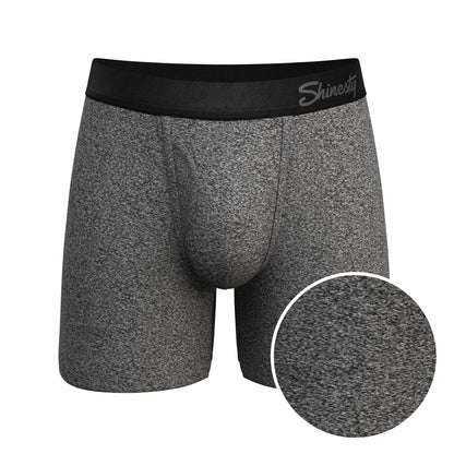 Shinesty Ball Hammock® Pouch Underwear With Fly - Black Marble Heather