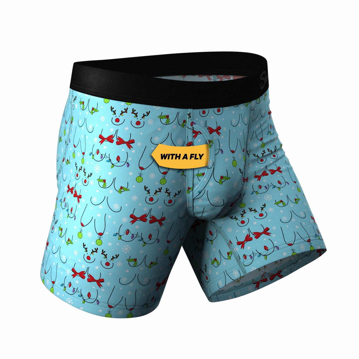 Shinesty Ball Hammock® Pouch Underwear With Fly - Christmas Bust