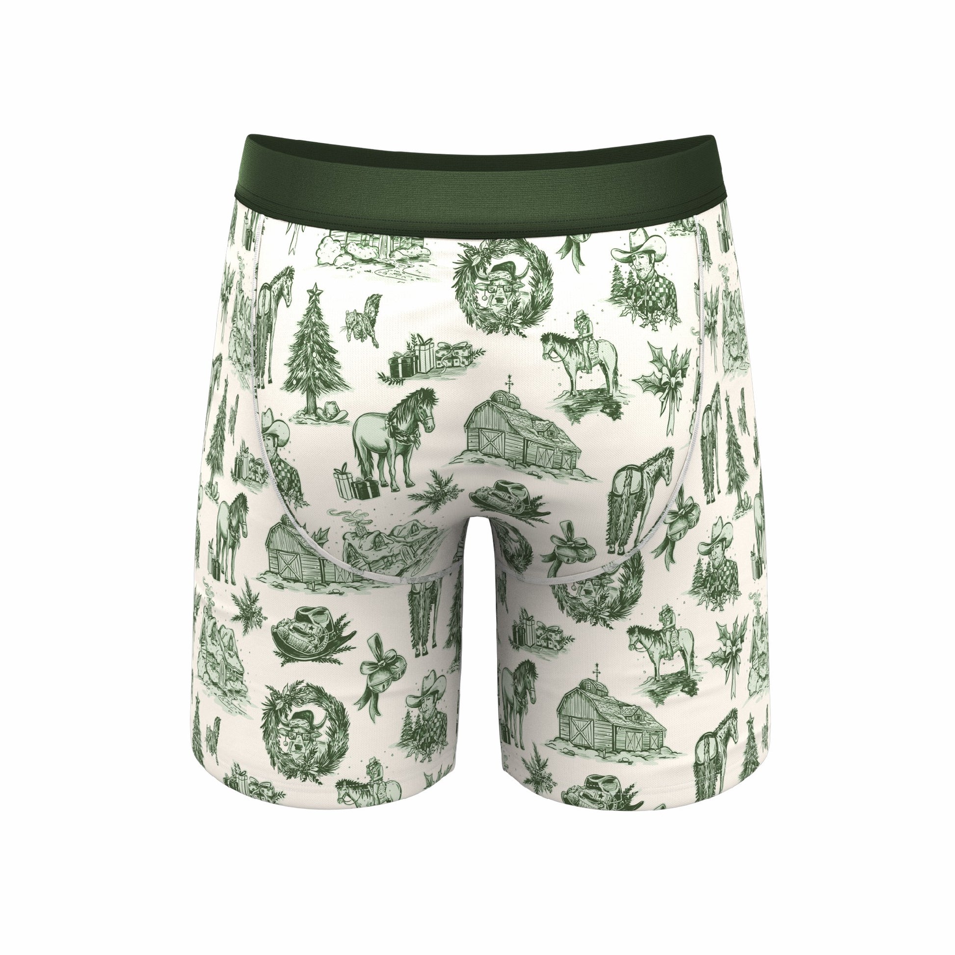 Shinesty Long Leg Ball Hammock® Pouch Boxers With Fly - Western Toile