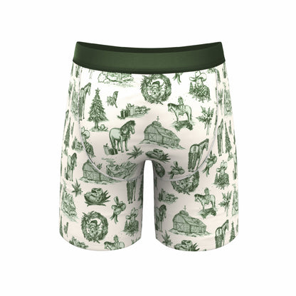 Shinesty Long Leg Ball Hammock® Pouch Boxers With Fly - Western Toile