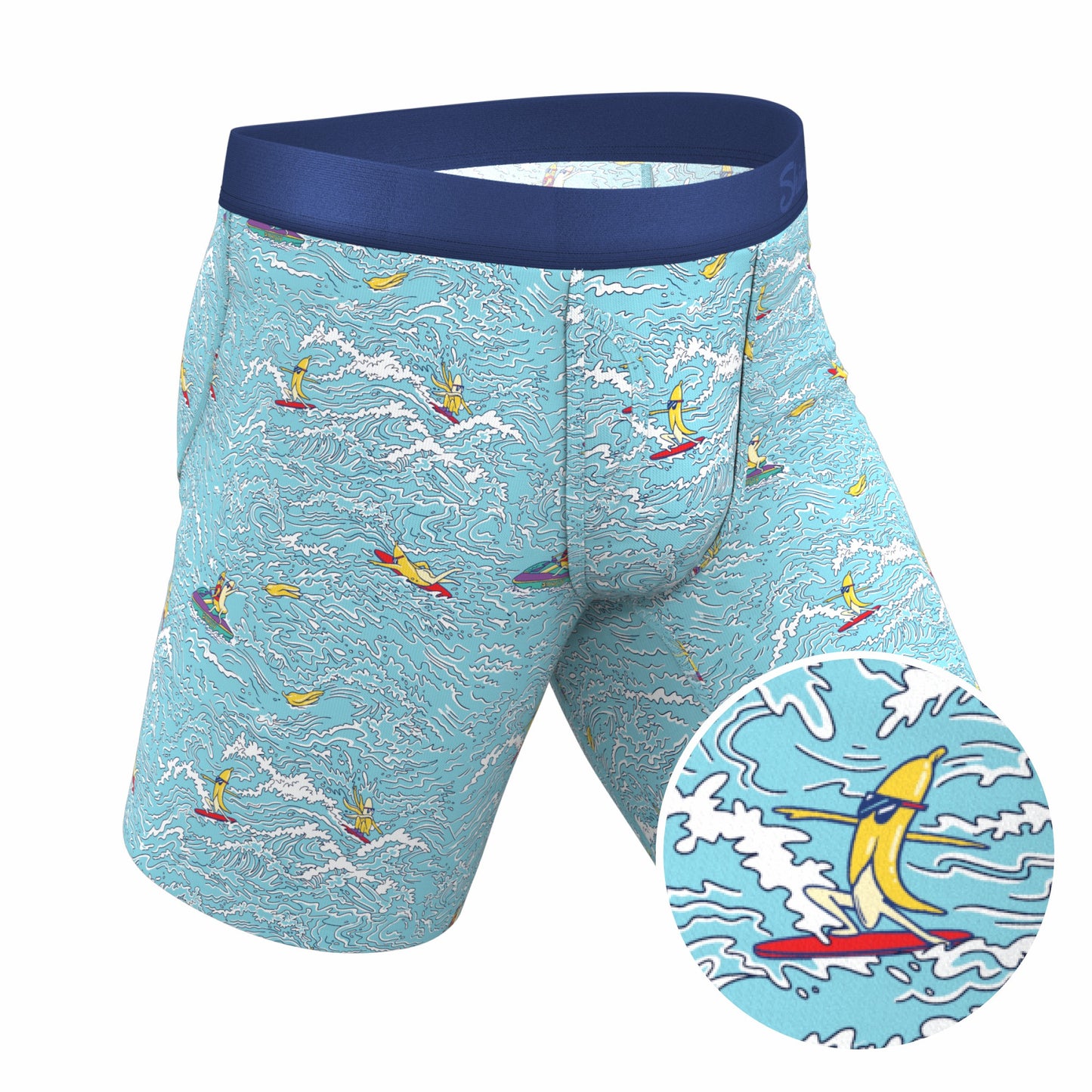 Shinesty Long Leg Ball Hammock® Pouch Boxers With Fly - Shinesty Surfer