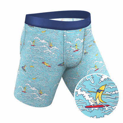 Shinesty Long Leg Ball Hammock® Pouch Boxers With Fly - Shinesty Surfer