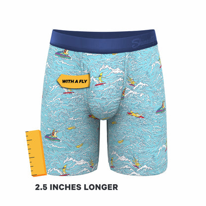Shinesty Long Leg Ball Hammock® Pouch Boxers With Fly - Shinesty Surfer