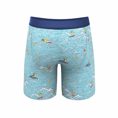 Shinesty Long Leg Ball Hammock® Pouch Boxers With Fly - Shinesty Surfer