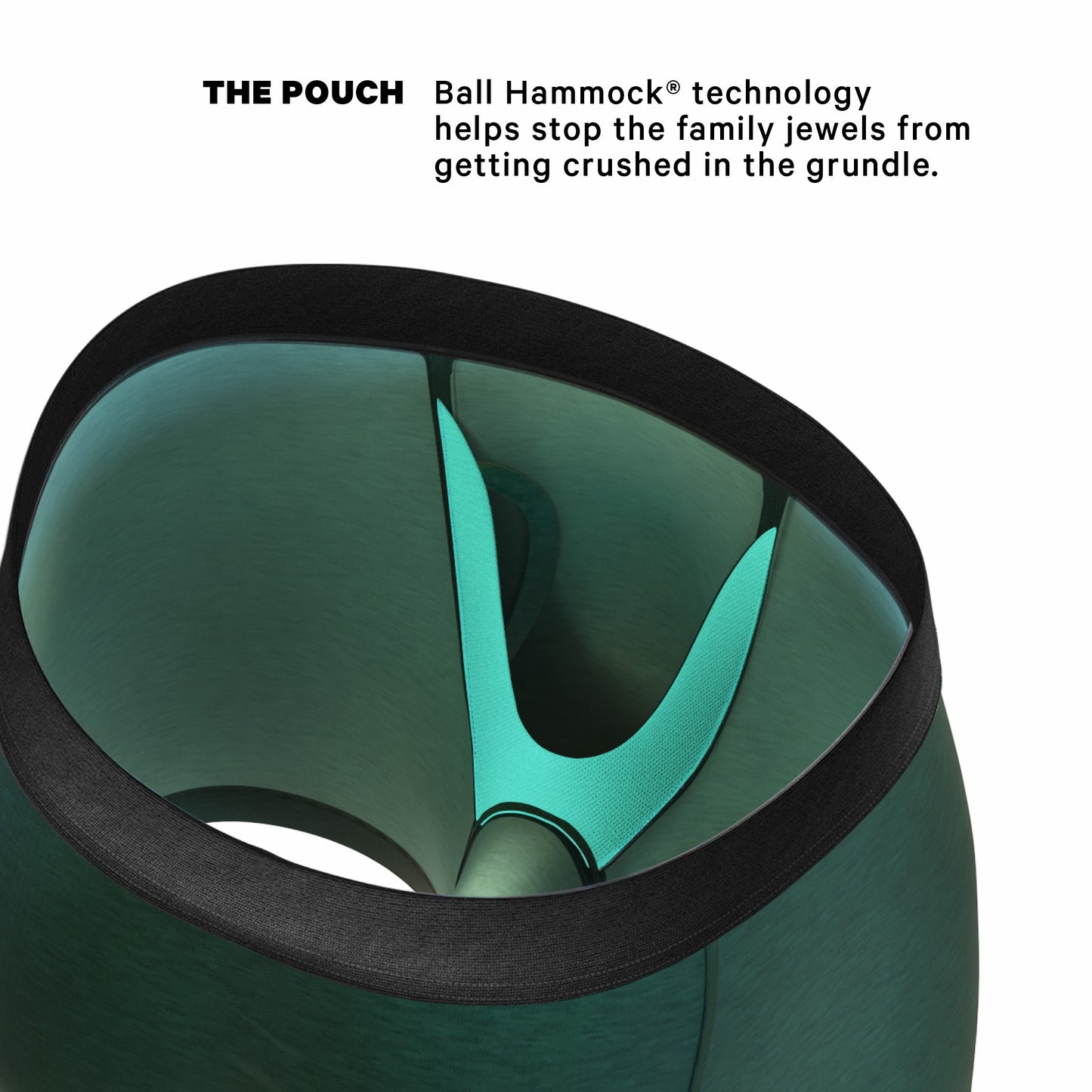 Shinesty Ball Hammock® Pouch Underwear With Fly - Forest Green