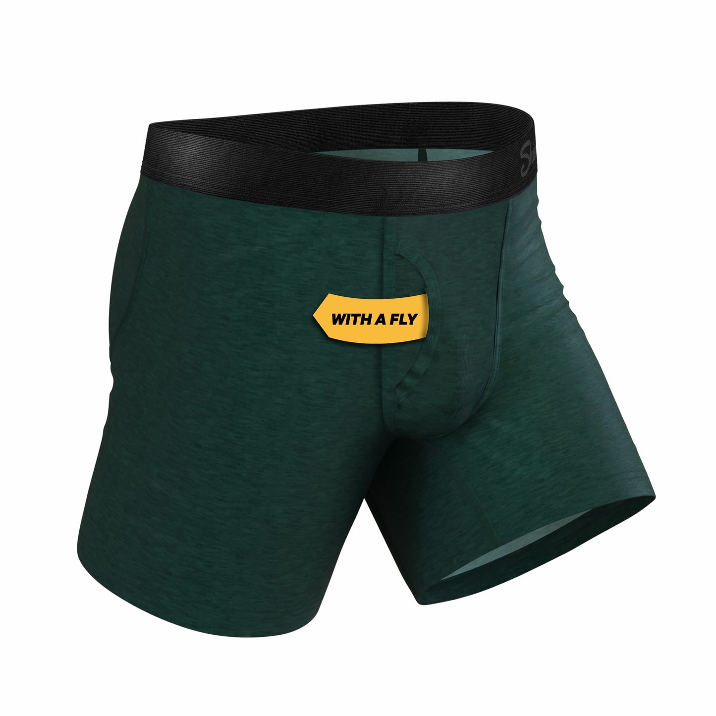 Shinesty Ball Hammock® Pouch Underwear With Fly - Forest Green