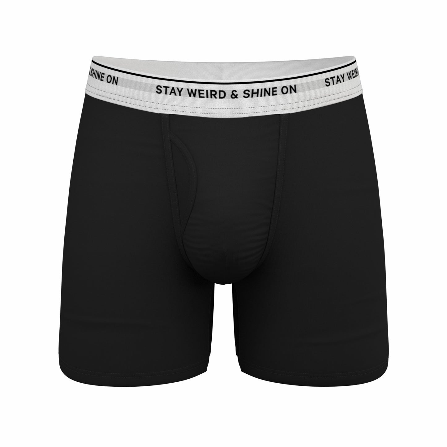Shinesty Ball Hammock® Pouch Underwear With Fly - Black Shinesty