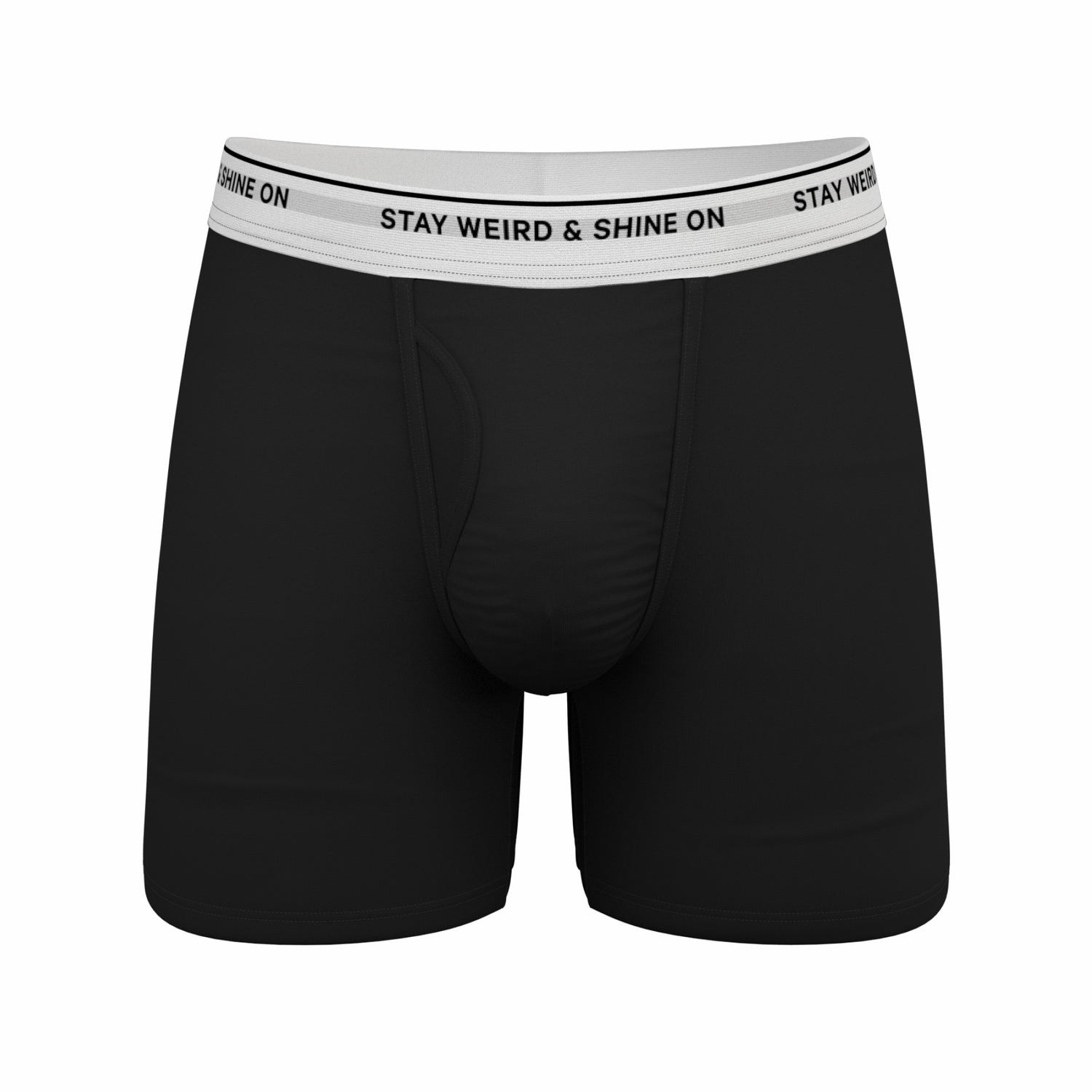 Shinesty Ball Hammock® Pouch Underwear With Fly - Black Shinesty