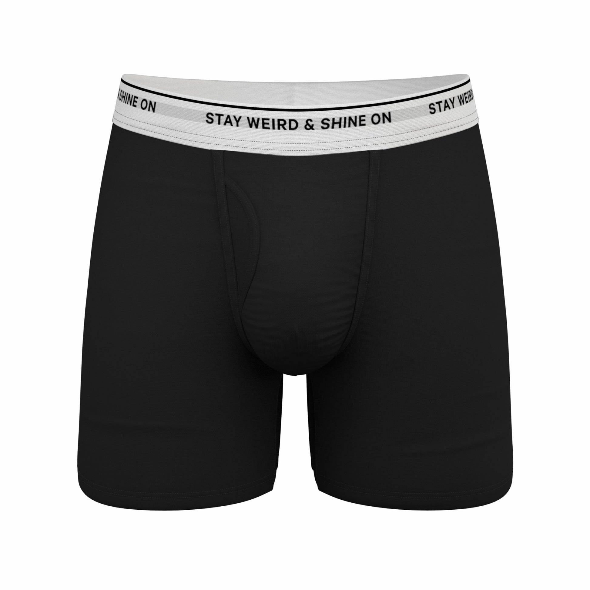 Shinesty Ball Hammock® Pouch Underwear With Fly - Black Shinesty