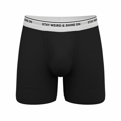 Shinesty Ball Hammock® Pouch Underwear With Fly - Black Shinesty