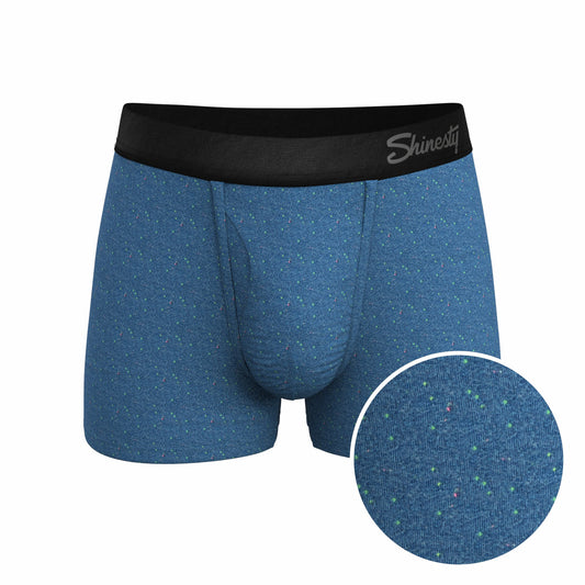Shinesty Men's Ball Hammock® Pouch Trunk Underwear - Heather Blue Flecked