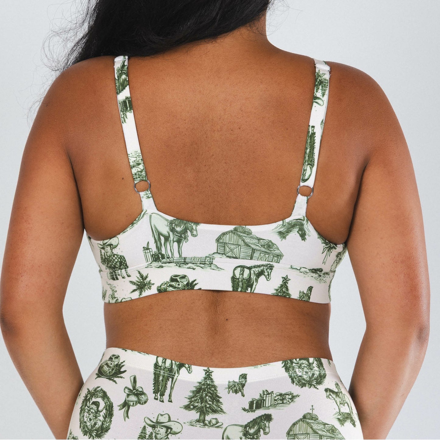 Shinesty Supportive Wireless Plunge Bralette - Western Toile