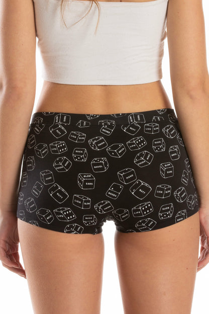Shinesty Boyshort Underwear - Glow In The Dark Dice