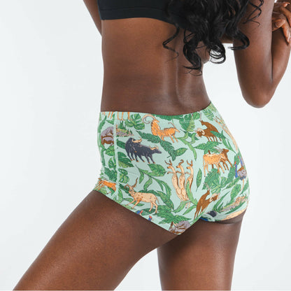 Shinesty Boyshort Underwear - Tropical Animals Modal Boyshort Underwear