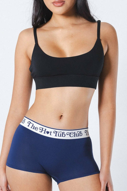 Shinesty Waistband Boyshort Panties - Hot Tub Club Navy