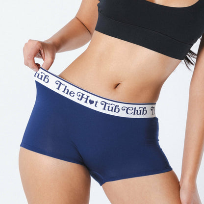 Shinesty Waistband Boyshort Panties - Hot Tub Club Navy