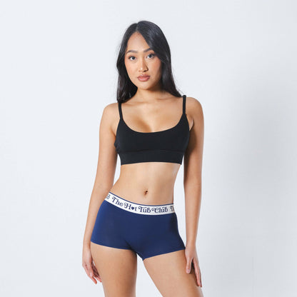 Shinesty Waistband Boyshort Panties - Hot Tub Club Navy