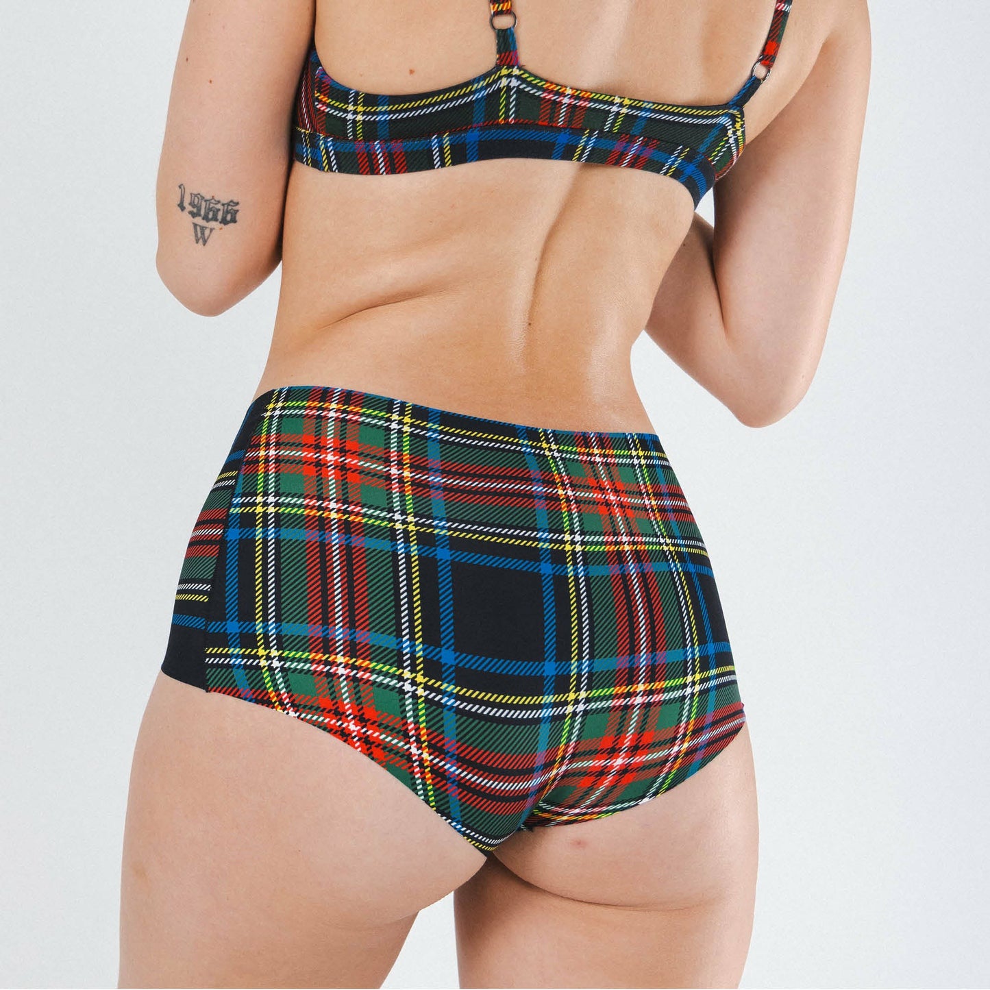 Shinesty WoSeamless Boyshort Underwear - Holiday Tartan Plaid