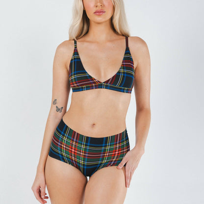 Shinesty WoSeamless Boyshort Underwear - Holiday Tartan Plaid